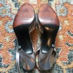 Stuart Weitzman  Vintage Silver Leather Crystals Mesh Slingback Pumps Heels 7N Photo 8