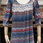 Annalee + Hope  chevron printed red and blue blouse / M / Excellent condi… Photo 0