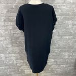 Vince Black Silk Vneck Mini Dress Photo 4