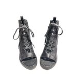Free People  City Of Lights EU 39 US 9 Booties Lace Up Ankle Boots NEW Dark Blue Photo 5