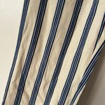 EXPRESS  Cream with Blue Stripe Paperbag Ankle Pants, 4, NWT Photo 4