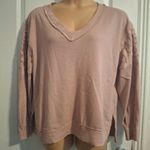 Maurice's  XL Pink V-Neck Sweater with Lace Sleeves Photo 5