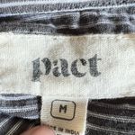 Pact  Women Size Medium Dark Gray Stripe‎ 100% Organic Cotton Top Casual Preppy Photo 13