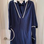Navy Lizzie Coverup POMANDER PLACE Size XL Color Blue White Photo 0