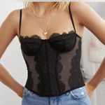 Urban Outfitters UO Out From Under Modern Love Taupe Brown Black Lace Corset Top size Medium $60 Photo 1