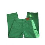 Princess Polly NWOT  High Waist Vibrant Green Classic Denim Pants 6 Photo 3