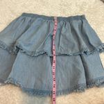 Mi Ami large tired chambray skirt Blue Photo 3