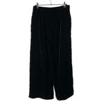 ZARA  Black Velvet High Rise Wide Leg Pants S Photo 2