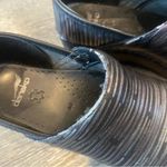 Dansko  Grey Striped Black Slip On Clogs Women’s Size 40 Photo 3