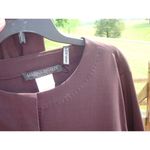 NWT $795 Womens 16 Max Mara Marina Rinaldi Jacket Dark Red Wine Wool Belt Raisin Photo 8