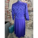dress blazer formal purple 1970s floral Size 14 Photo 9