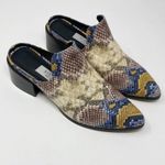 Steven New York Mules Womens 7 Leather Snakeskin Deandra‎ Slip On Bright New Purple Photo 0