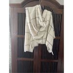 Old Navy  Oversized Flannel Scarf Ivory Photo 1