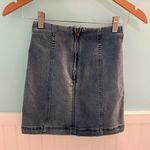 Free People  Blue Denim Mini Skirt Photo 3