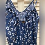 Billabong  sundress blue/white Hearts Tie Straps Mini Ruffle Size S‎ Photo 1