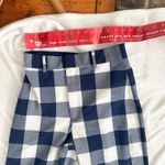 Free People Buffalo Plaid Navy Blue & White Wide Leg Pants Photo 6