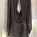 Free People  x Revolve Let's Dance Mini Dress Black Leopard Print Long Sleeve 4 Photo 3