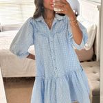 Sandy Liang 3/4 Sleeve Gingham Dress Photo 0