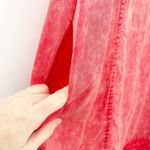 Fate Womens Boho Flax Tencel Blend Frayed Hem Tank Midi Dress Size S Washed Red Photo 6