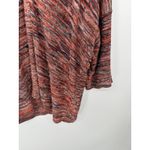 J Jill Sweater Women LARGE Orange Blue Pure Jill Long Sleeve V Photo 2