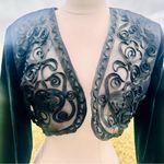 Niki Elegant Black Embroidered Women's Vintage Bolero Jacket Size M Photo 9