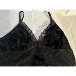 Bozzolo  Black Velvet & Lace Padded Bra Top Bralette Size 3X Photo 1
