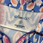 IBKUL Shirt Womens S Ikat Long Sleeve Mock Golf Tennis UPF50 Sunshirt Blue Photo 1