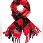 Victoria's Secret  Red and Black Plaid Scarf Photo 0