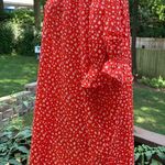 Love, Olive Co Blouse Women's 3X Red floral mock Neck Short Sleeve Top Photo 1