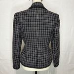 Kasper  Tweed Blazer Petite Size 8P Black/Purple/Tan Career Jacket Photo 6