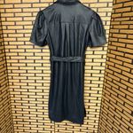 Marc New York Andrew  Faux Leather Button Front Dress Size Medium Photo 1