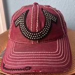 True Religion Vintage Wine Cap – Metallic Horseshoe & Buddha Interior, One Size Photo 9