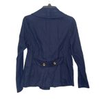 J.Crew Women's Jacket Coat‎ Double Breast Gold Buttons Long Sleeve Blue Size 2 Photo 9