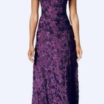 Alex Evenings  Purple Lace Sequins Rosette Flare Party‎ Dress Size 10 Photo 0