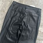 STAUD  Black Chisel Faux-Leather Trousers in Black, Size 12 NEW Retail $350 Photo 7