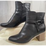 Frye And Co Italia Womens 11 Black Ankle 2.5β High Block Heel Booties Moto Biker Photo 1