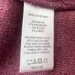 CeCe  Women's Wine Pink Ruffle Long Sleeve Pullover Sweater Sz 1X Babies Shimmery Photo 6