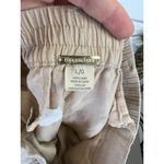 Magaschoni Linen Pants Size L Tan Wide Leg Pleated Elastic Waist Relaxed Fit Photo 10