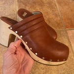 Paige Robbie Studded Clog in the whisky brown leather. Size 9 Photo 0
