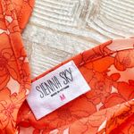 Sienna Sky Floral Ruched Puff Sleeve Top | Orange Size Medium Photo 1