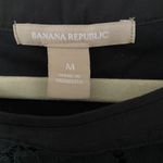 Banana Republic  Black Lace Lined Blouse Top Raglan Sleeves Nylon Blend  Sz M Photo 6