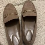 Bandolino  suede tan loafers gold accent buckle Photo 0