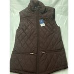 Stafford Classic Fit Quilted Puffer Vest S Brown Photo 0
