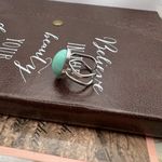 Handmade Vintage 1970s Cyan Cabochon Adjustable Ring Boho  Photo 1