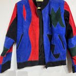 Fashion House Black Suede Leather Vintage Jacket Sz 10 Photo 3