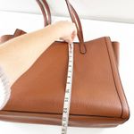 Banana Republic Large Leather Rectangle Structured Tote Bag Brown Photo 9