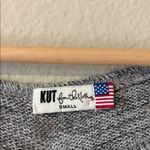 Kut From The Kloth  Knit Layered Sweater Top Size S Long Sleeve Gray Black Photo 4