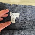 Japna Womens Dark Blue Strapless Ruffled Wide Leg Floral‎ Romper Size Medium Photo 3