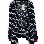 Desigual NWT  Nautical Stripped Open Front Wool Blend Cardigan Large Photo 5