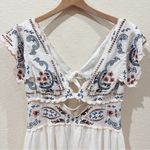 Free People  Rambling Roads Mini Dress Linen Blend Size Small NWT Photo 4